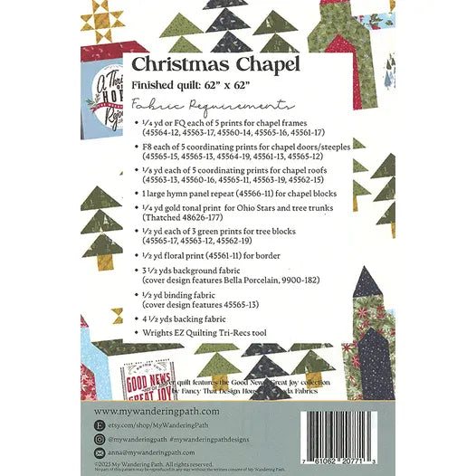 Christmas Chapel Quilt Pattern by My Wandering Path SewitUp