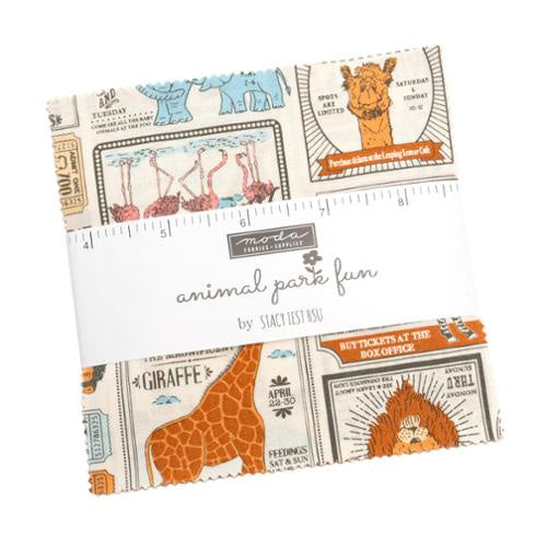 Animal Park Fun Charm Pack by Stacy Iest Hsu for Moda Fabrics SewitUp Animal Park Fun Charm Pack by Stacy Iest Hsu for Moda Fabrics SewitUp