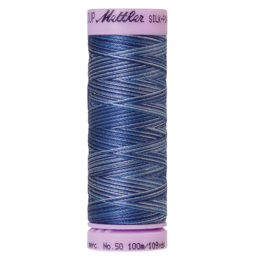 Thread Color X109 Silk Finish Cotton Multi 109 Yds. Thread by Mettler in Evening Blue #9 ...